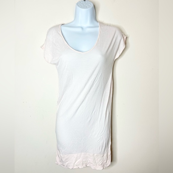Y2k 2000s Aritzia Community T-shirt Dress short sleeves Pale Pink Size XS - Picture 3 of 11